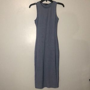 Blue and white stretch dress